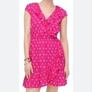 J. Crew Pink Floral Midi Dress